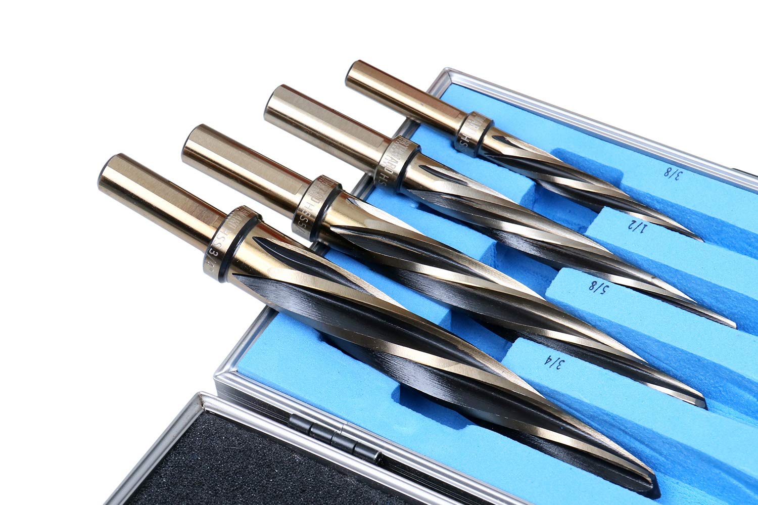 4 Pc H.S.S. Standard Spiral Flute Car Reamer Set P69724