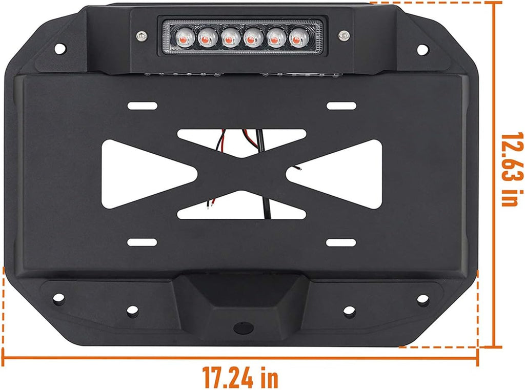 Spare Tire Delete License Plate Relocation Kit with Third Brake Light L198318