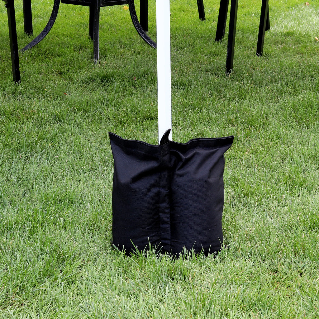 Black Polyester Sandbag Canopy Weights, Set of 4 V817995