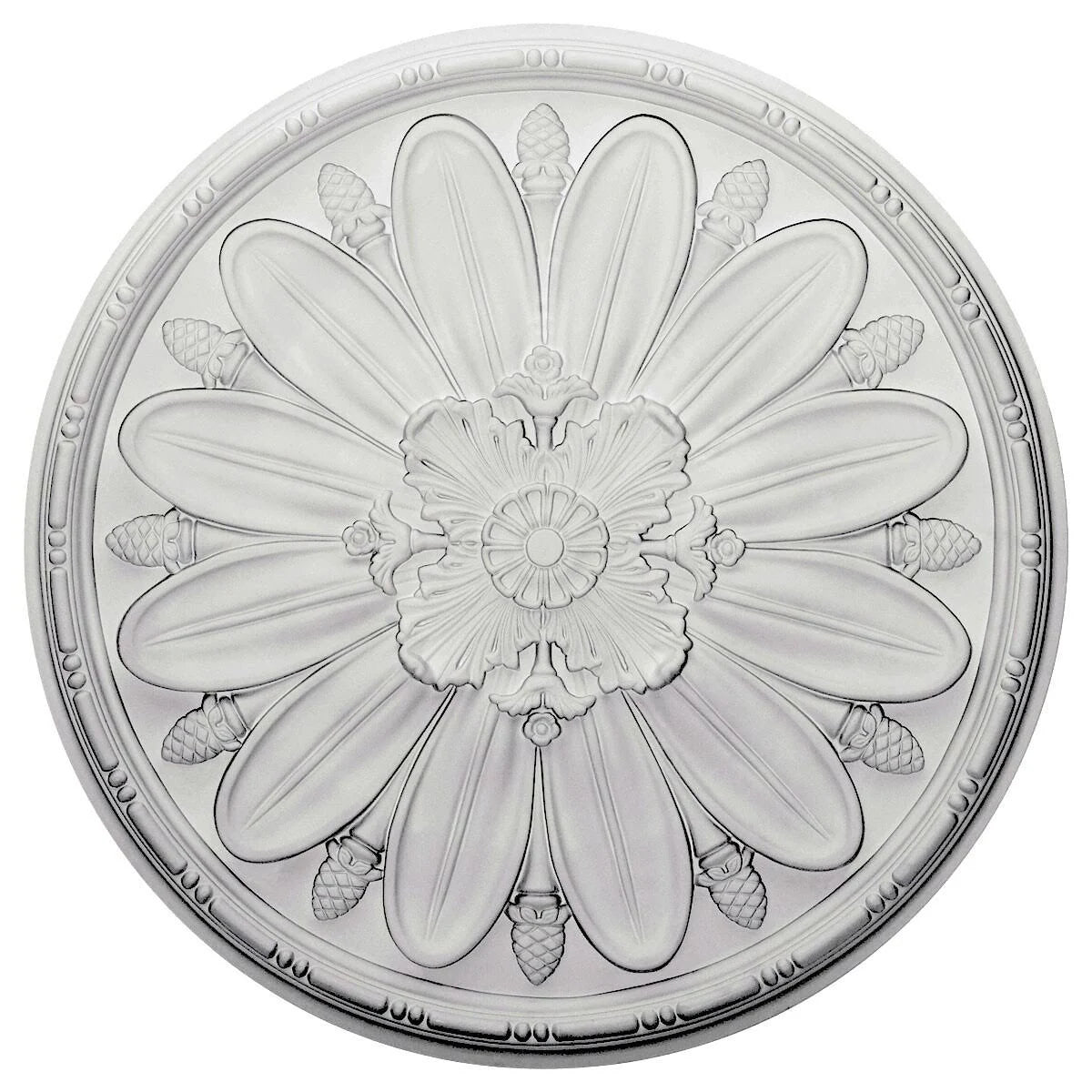 Ultra Pure White Crackle Ceiling Medallion H41176