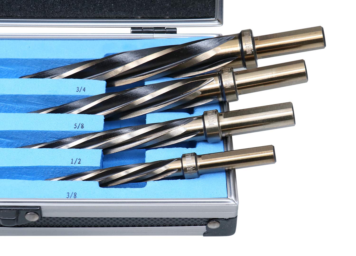 4 Pc H.S.S. Standard Spiral Flute Car Reamer Set P69724