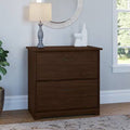 Modern Walnut 2-Drawer Lateral Filing Cabinet M61688