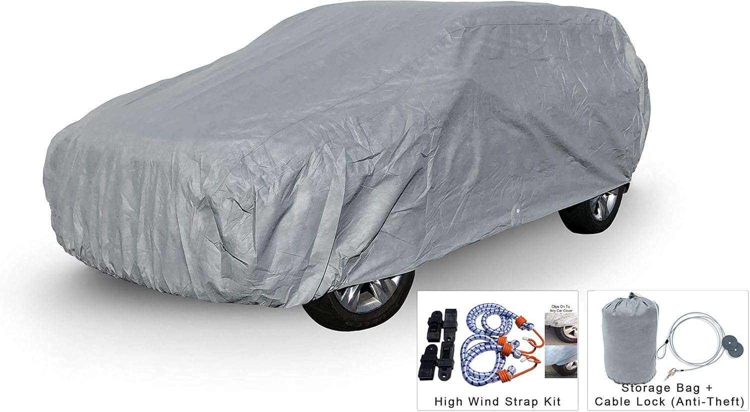 SUV Cover with Theft Cable Lock, Bag & Wind Straps M49171