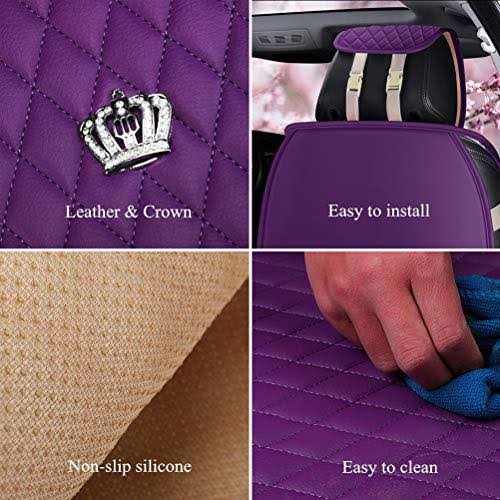 Leather Auto Seat Covers 9pcs Front Rear Seat Covers B765736
