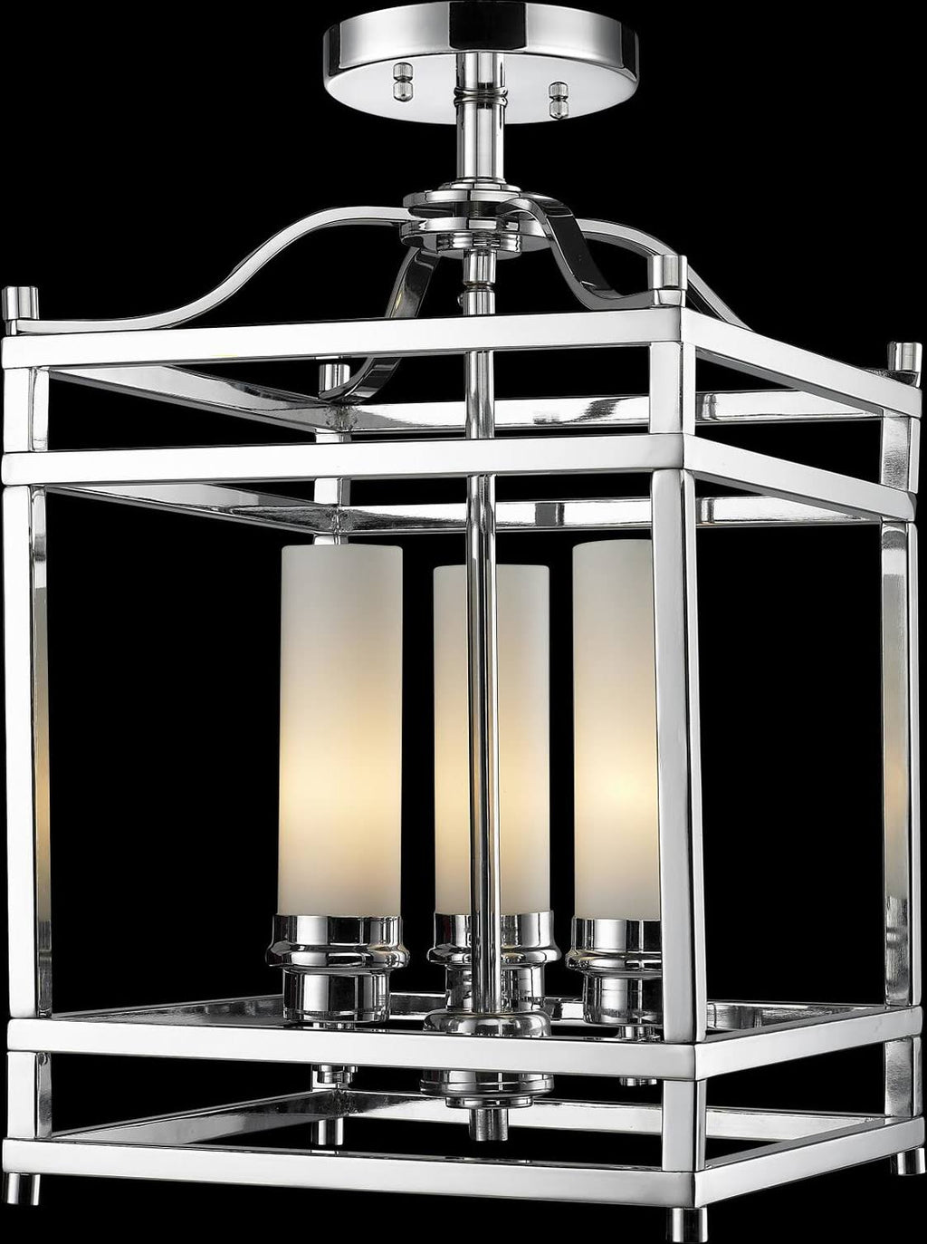 Chrome 3 Light Semi-Flush Mount M59093