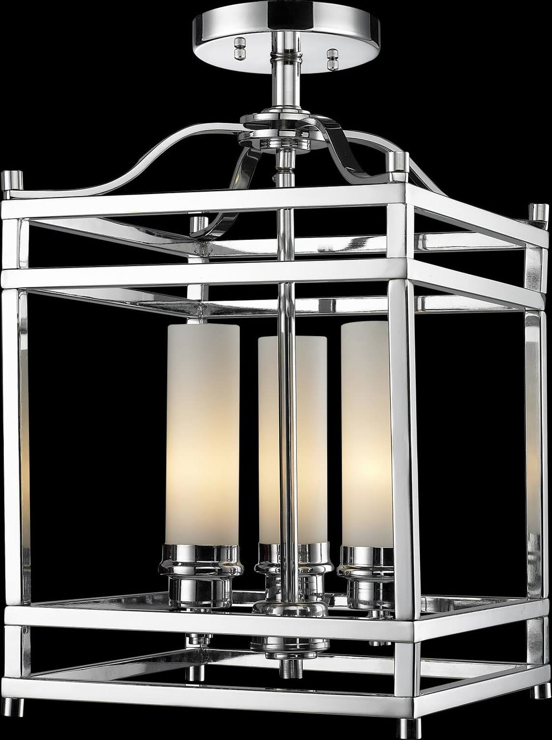 Chrome 3 Light Semi-Flush Mount M59093