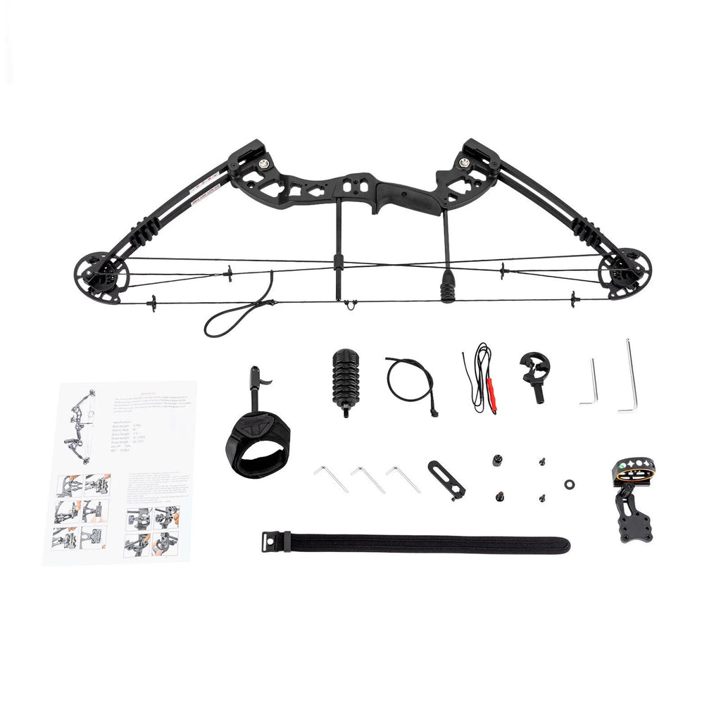 Compound Bow with 12 Arrows, 24-29.5 inches Draw Distance, 310FPS K874