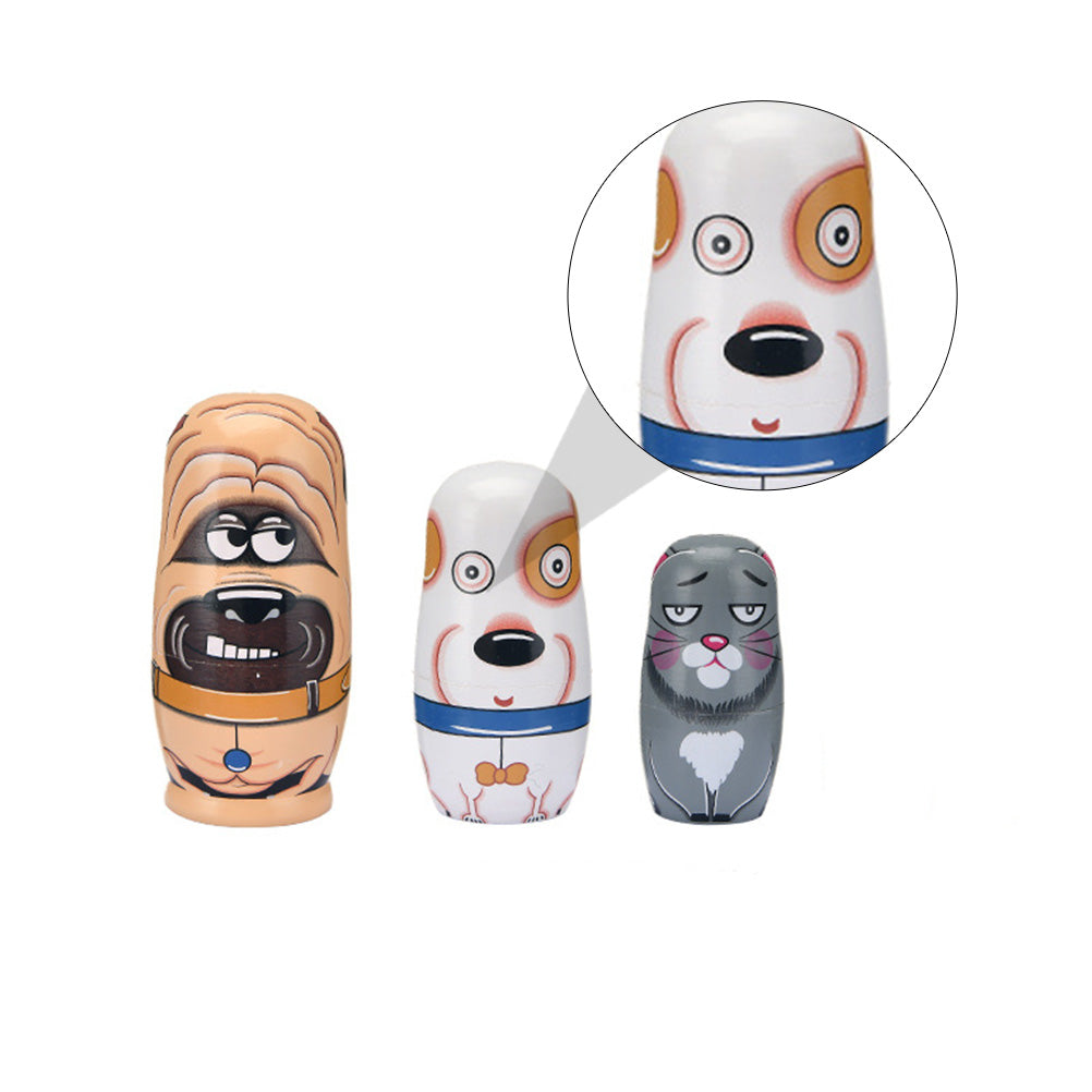 Cartoon Pet Dog Matryoshka Doll Toy Nesting Doll Toy U893