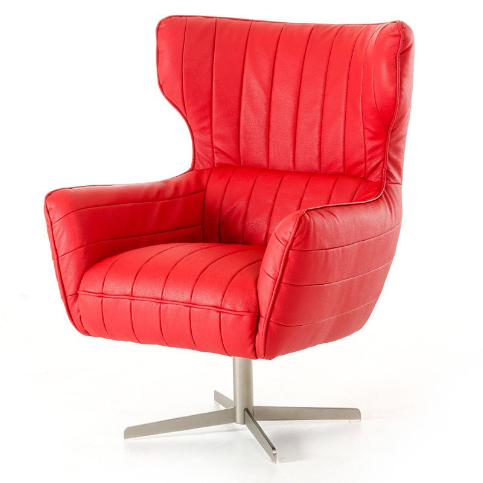 Red Eco-Leather Accent Chair F57983