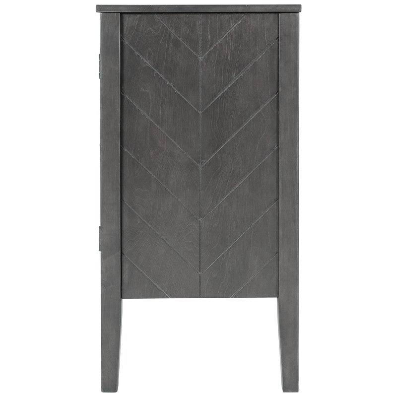 Grey Wooden Accent Storage Cabinet with Adjustable Shelf G92951