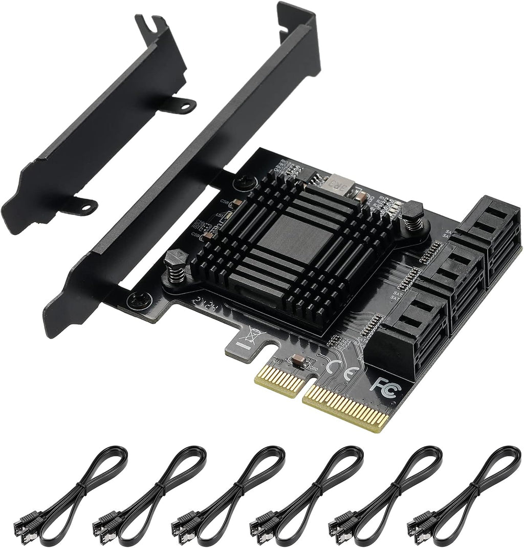 4X 16 SATA Port PCIe Card with 16 SATA Cables R90364
