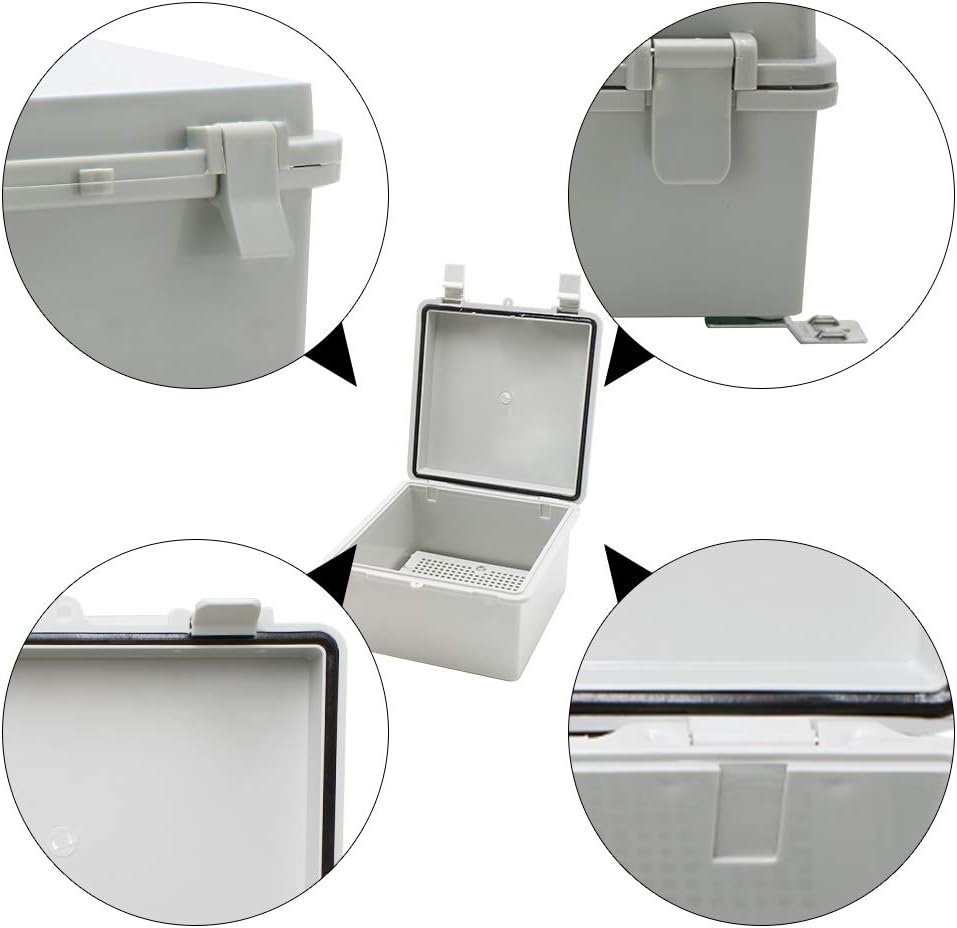 Outdoor Electrical Box with Internal Mounting Panel, Hinged Cover, Plastic W7730