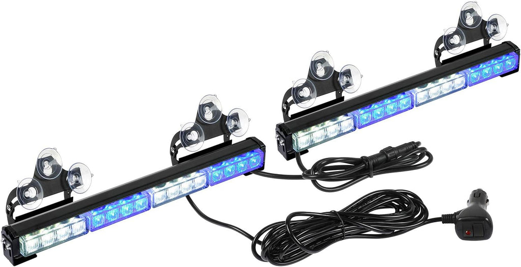 2x16.8 inch 32LED Emergency Flashing LED Traffic Advisor Strobe Light Bar (Red/White) Pack of 2 E688