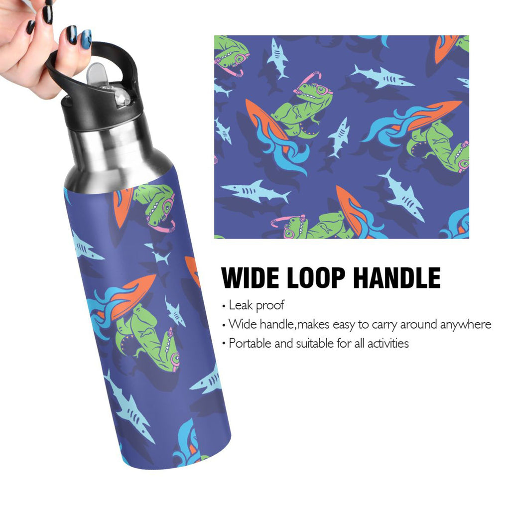 Stainless Steel Insulated Thermos Vacuum Flask Water Bottle with Straw Lid C9119