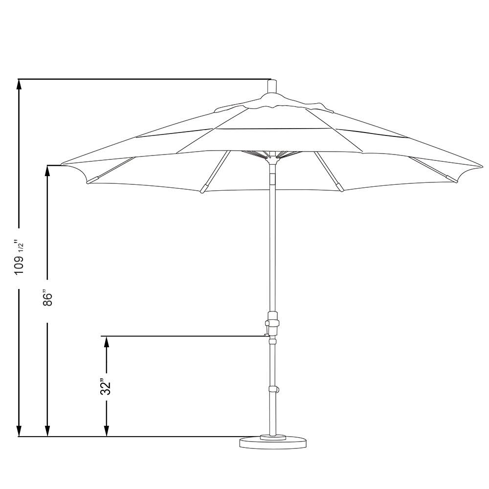 Royal Blue 11' Fiberglass Market Umbrella with Double Wind Vent C81599
