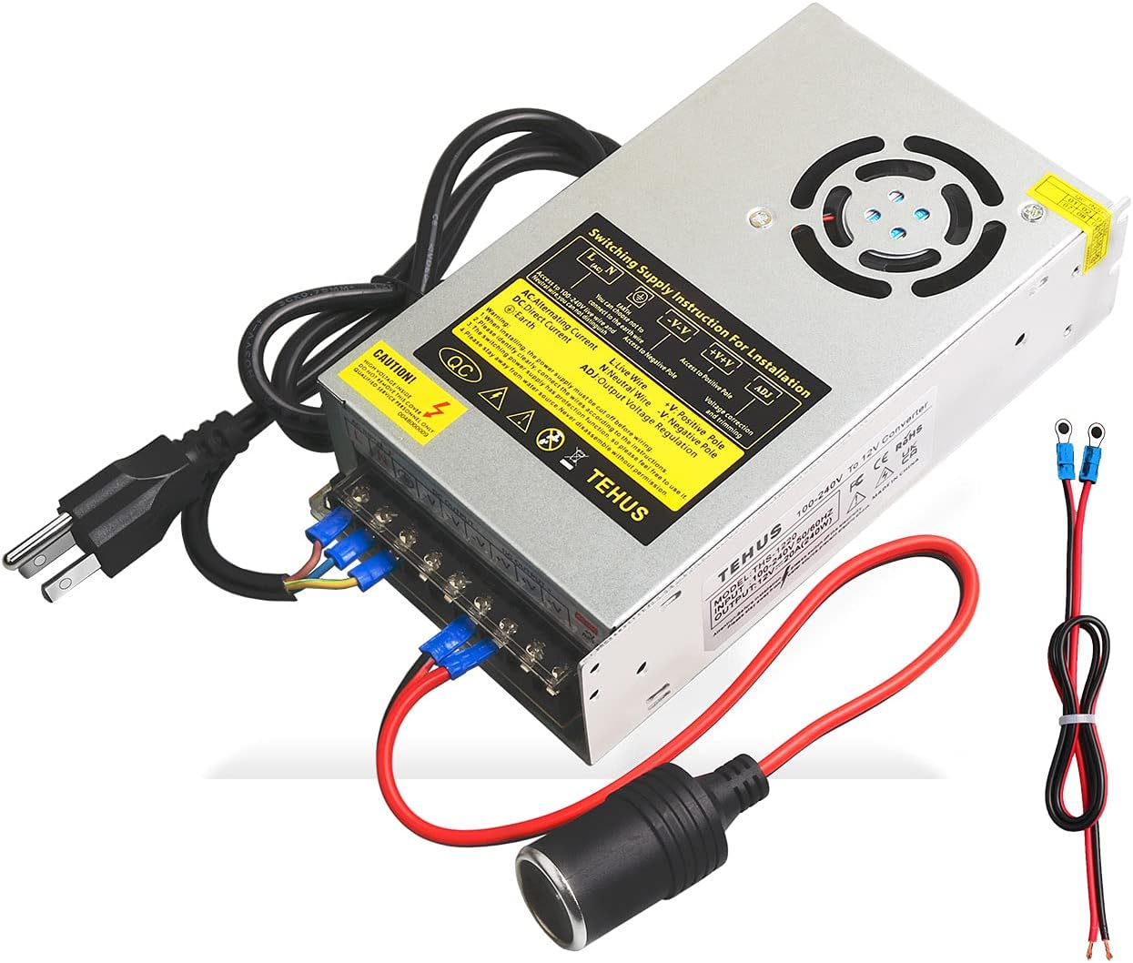 Switching Power Supply AC 110V/220V to DC 12V 40A 480W Power Adapter Transformer U64443