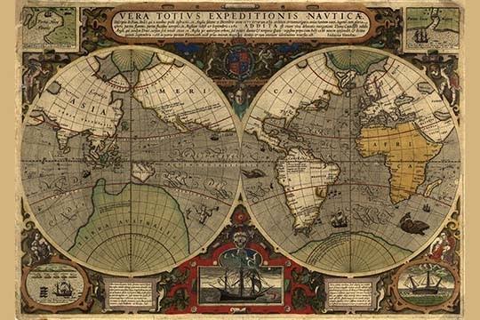 World Map Graphic Art B71398