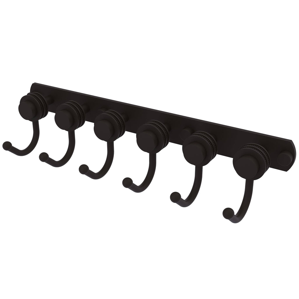 6 Position Tie and Belt Rack with Dotted Accent - Brushed Bronze C835192