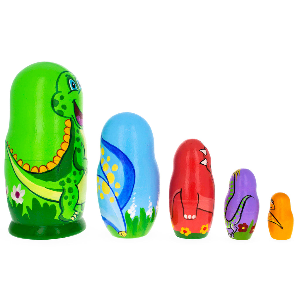 Set of 5 Wooden Nesting Dolls I412