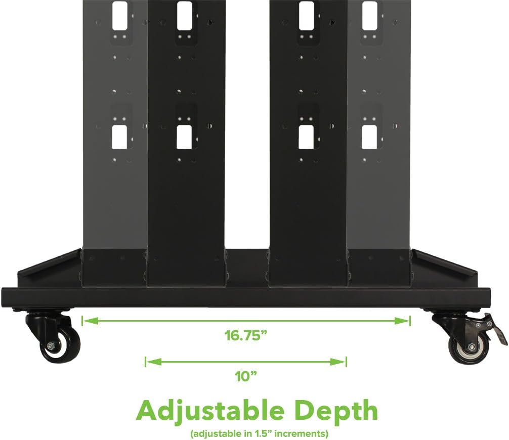 7ft 42U 4-Post Open Frame Server Rack with Casters X8891