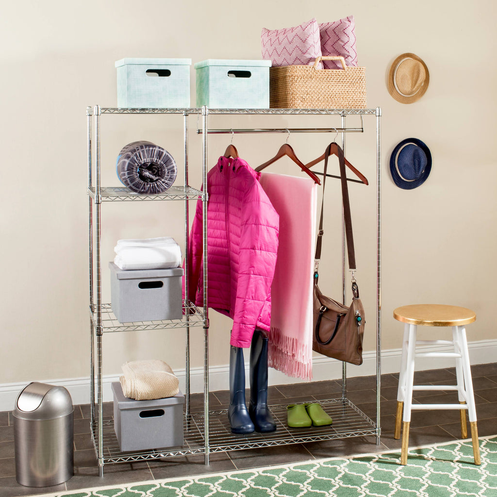 Chrome Wire Adjustable Garment Rack Z118438