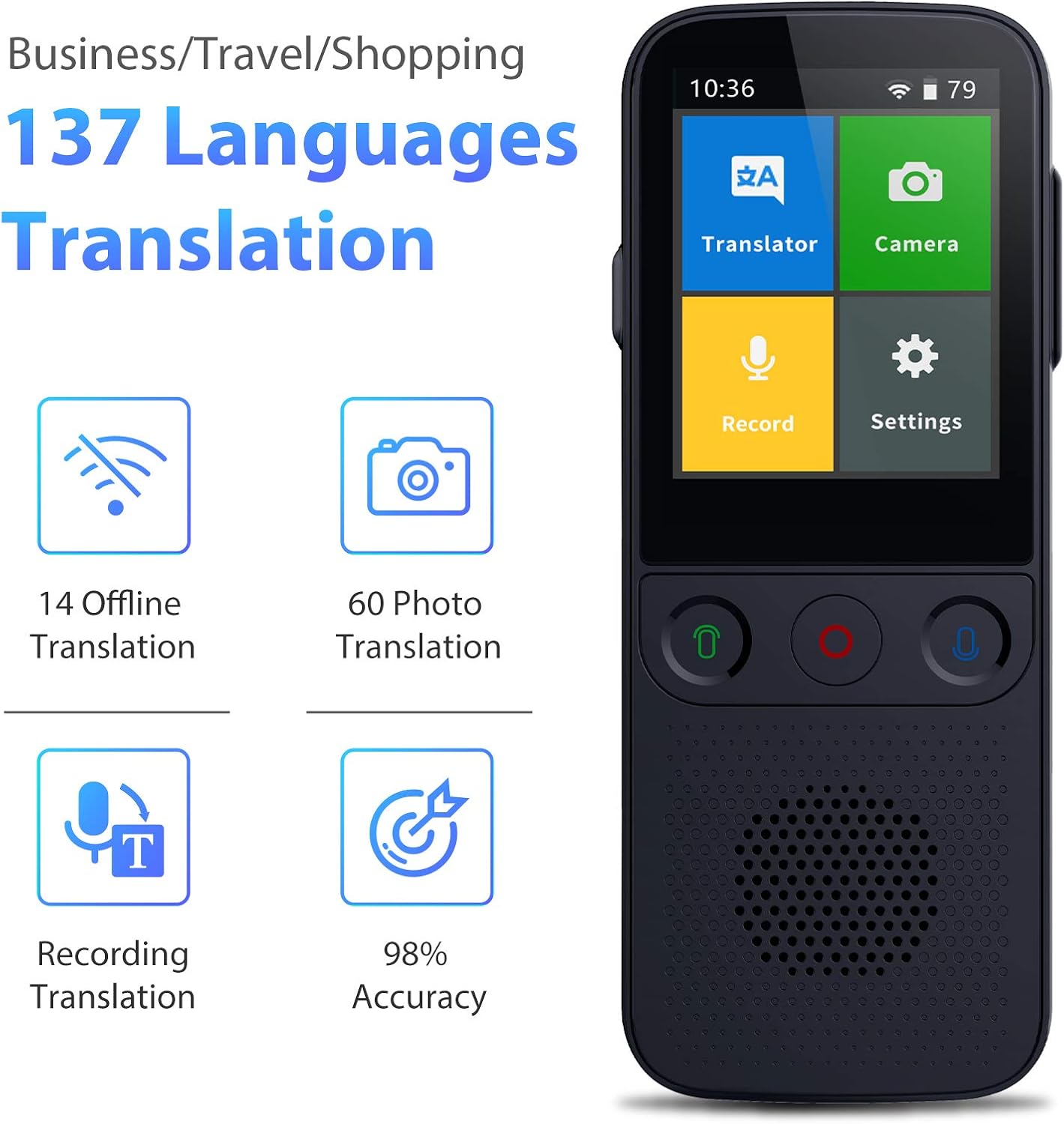 Pack of 2 Two Way Real Time Language Translator Device A634721