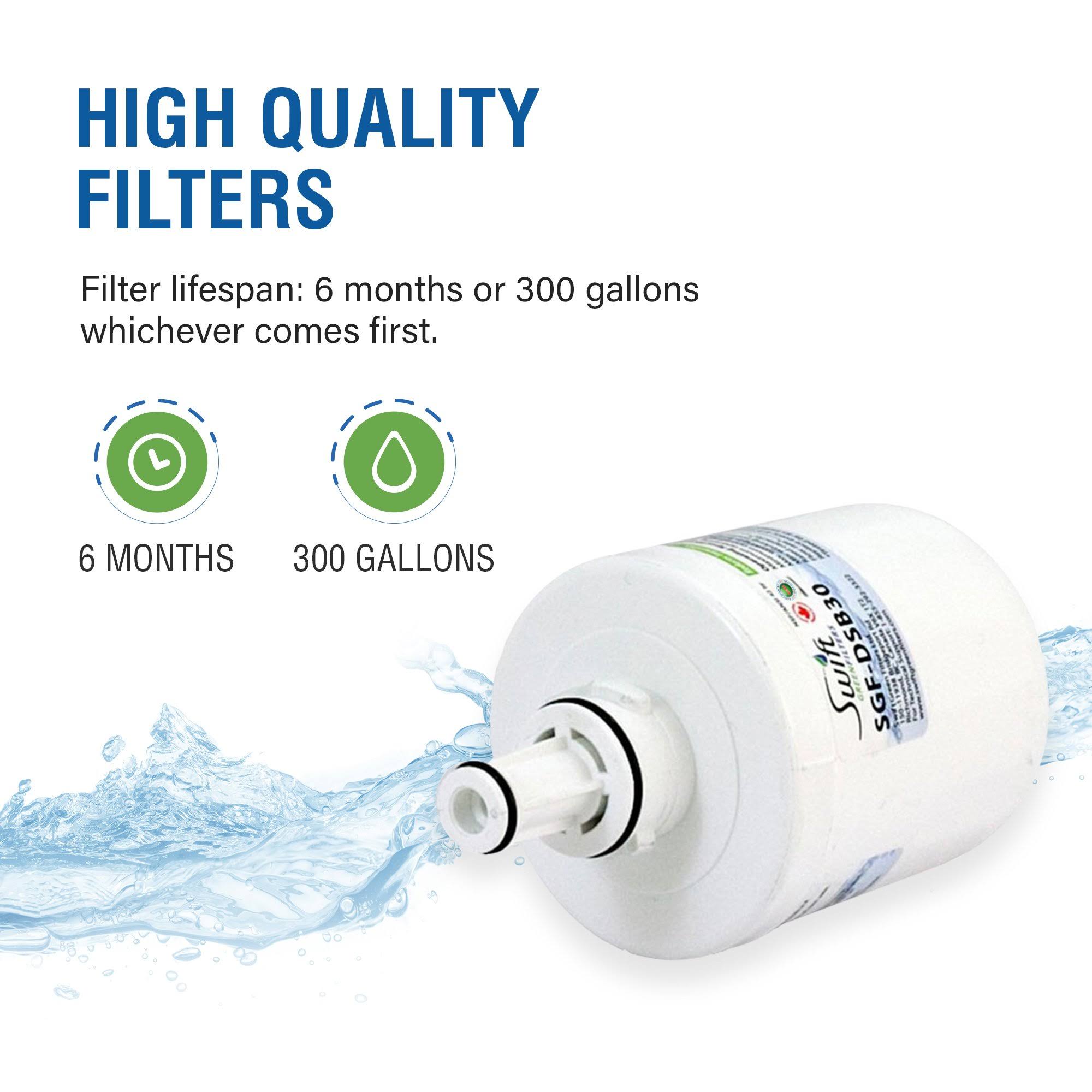 6 Pack Refrigerator Water Filter Q81339
