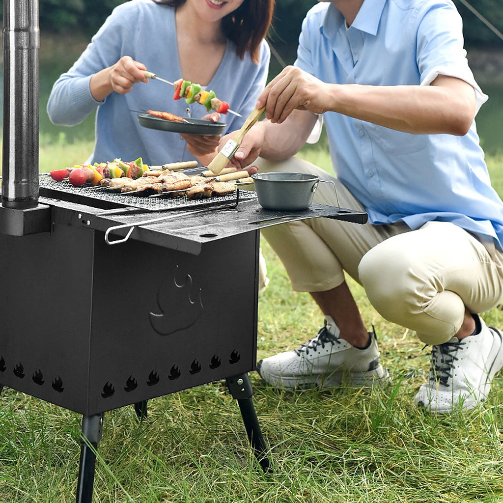 Portable Foldable Wood Burning Camp Tent with Chimney N6799