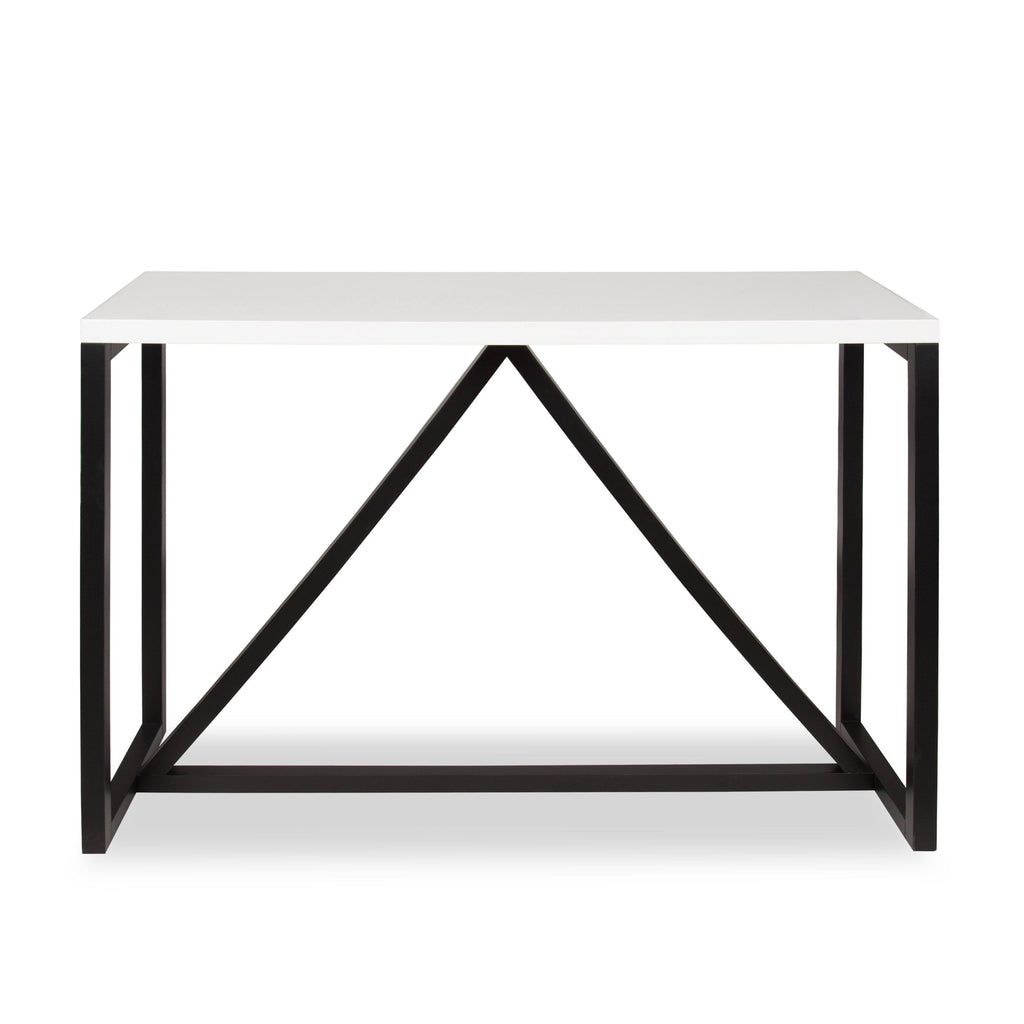 Kinji Wood Console Table Satin Black White A583