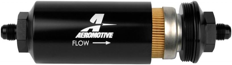 In-Line Filter - AN-6 Male 10 Micron Fabric Element Black Finish G4843