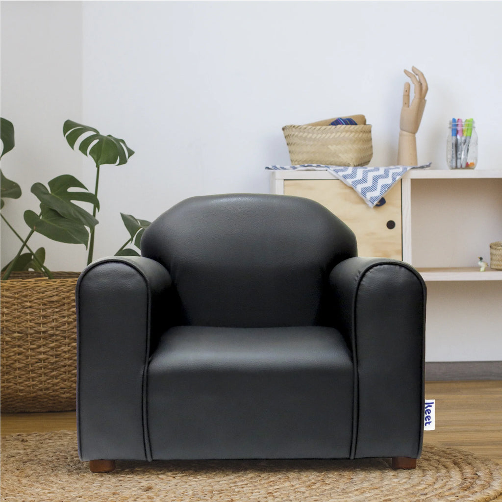 Black Children's Chair with Ottoman G7117