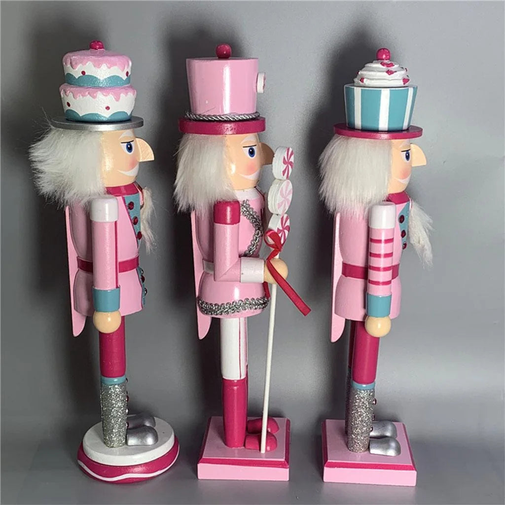 35cm Wood Standing Nutcracker Soldier Figures O1810