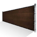 Brown Privacy Fence Screen Mesh with Reinforced Grommets J4320