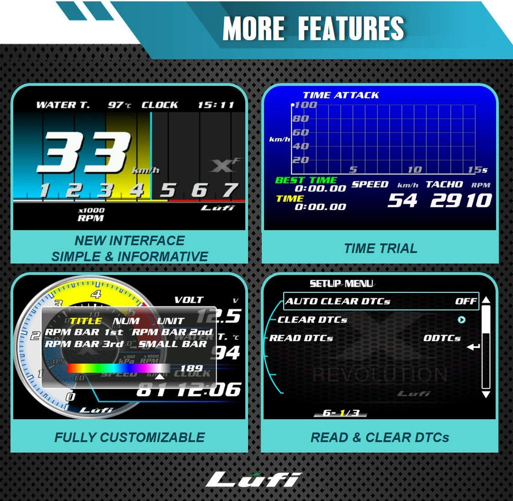 OBD2 Gauge Display Head Up Display S53614