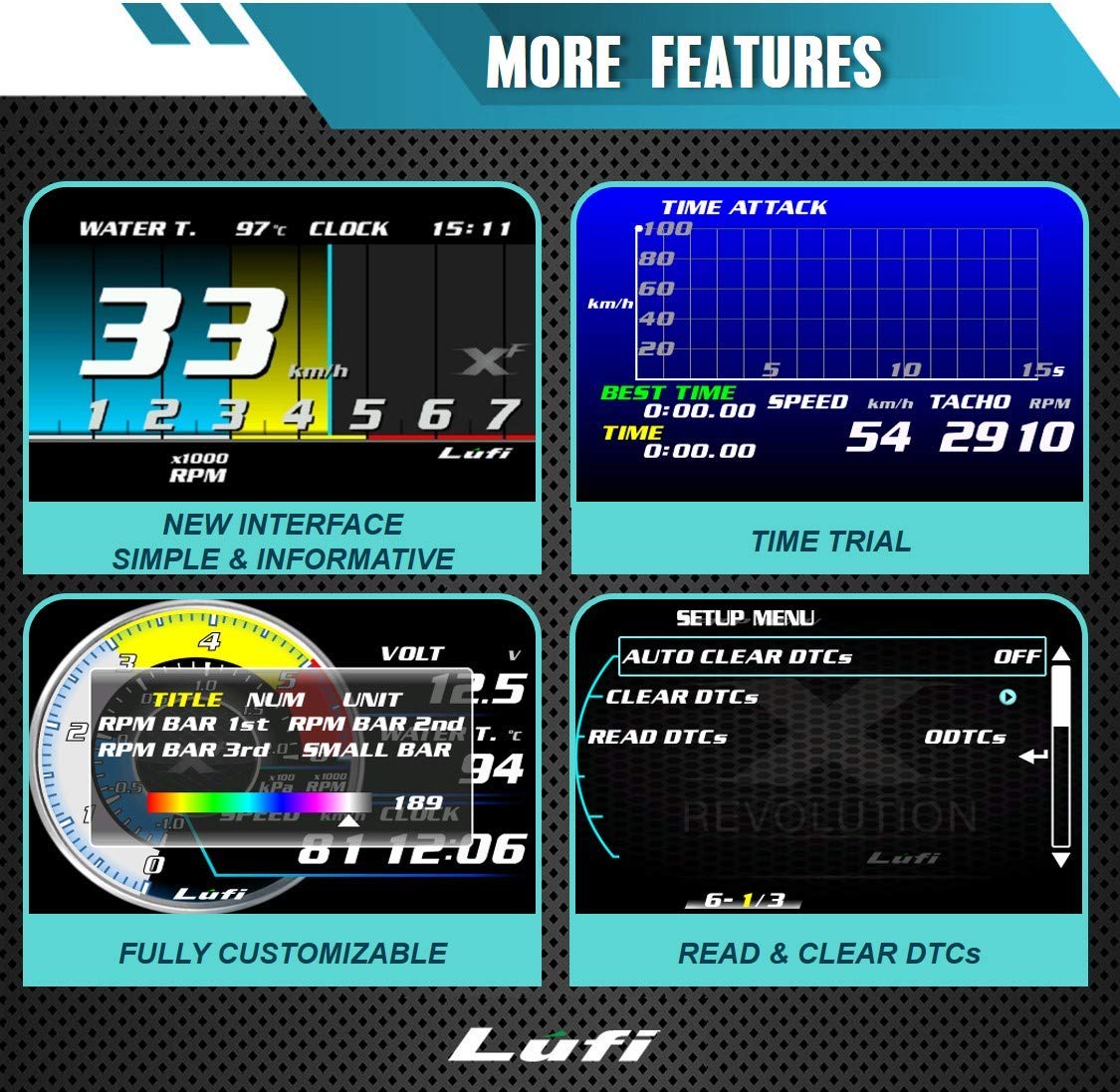 OBD2 Gauge Display Head Up Display S53614