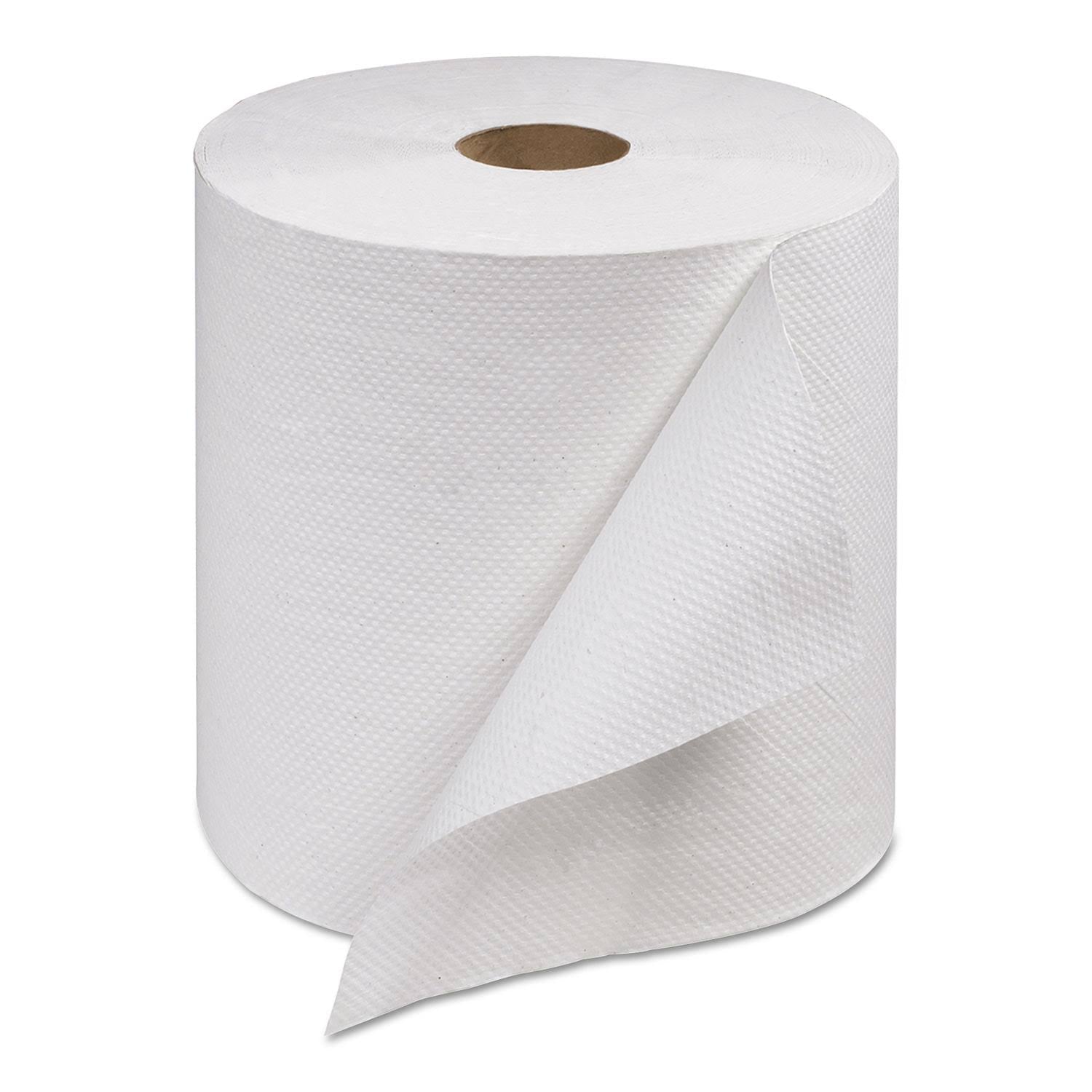 1-Ply White Hardwound Roll Towel, 6/Carton J672388
