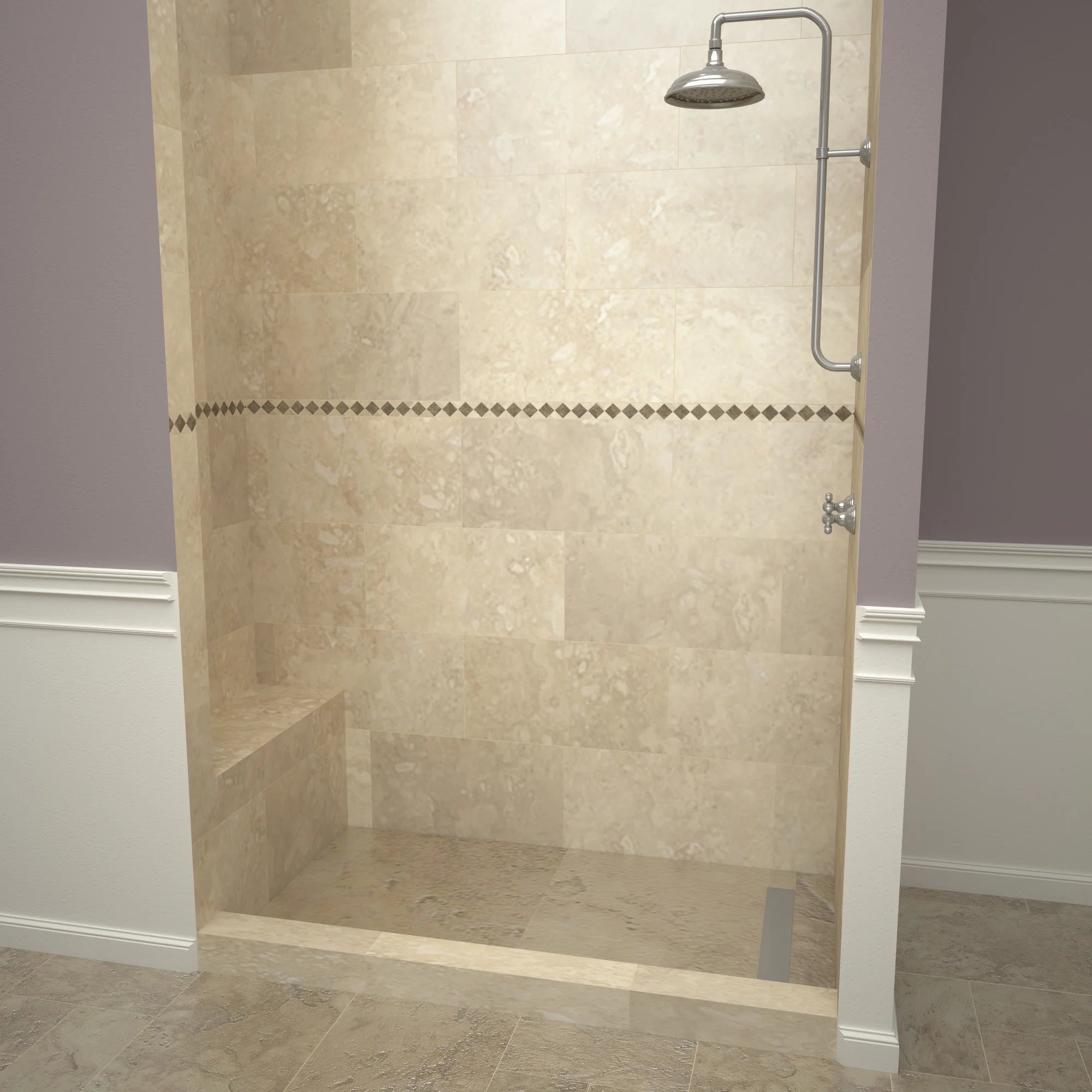 Nickel 42" X 48" Rectangular Shower Base P5800