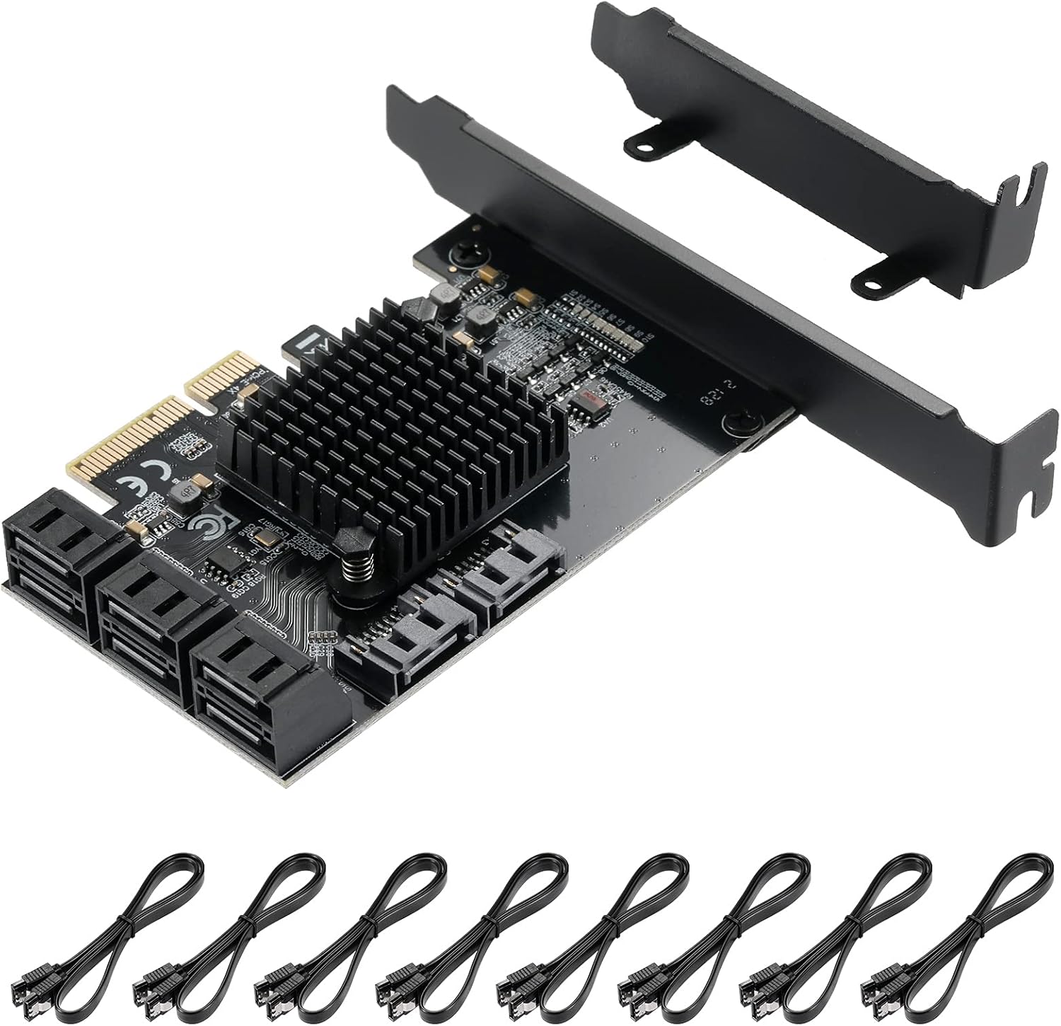 4X 16 SATA Port PCIe Card with 16 SATA Cables R90364