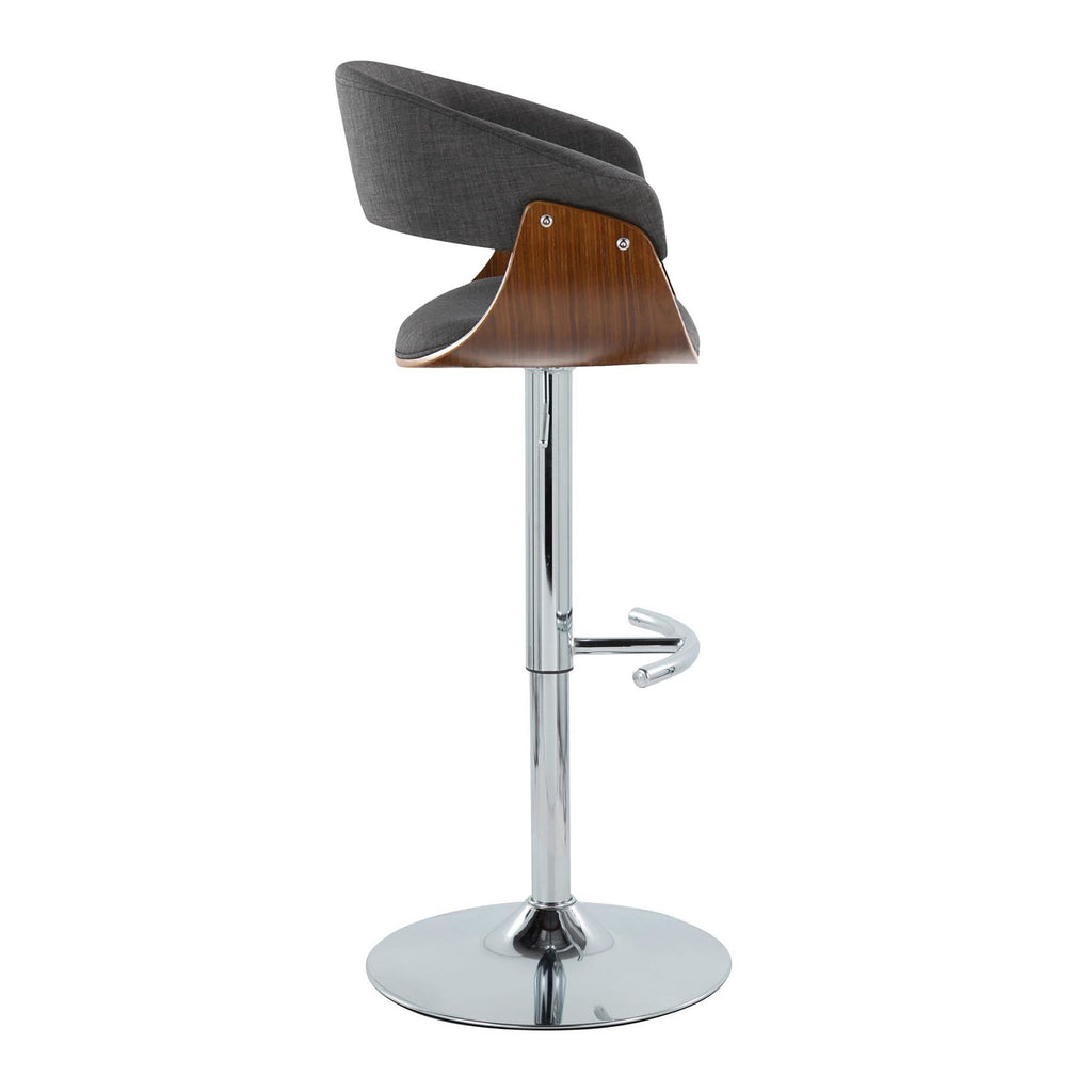 Mid-Century Modern Adjustable Height Barstool with Swivel, Set of 2 M22502