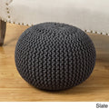 Slate Cotton Twisted Rope Ottoman U28916