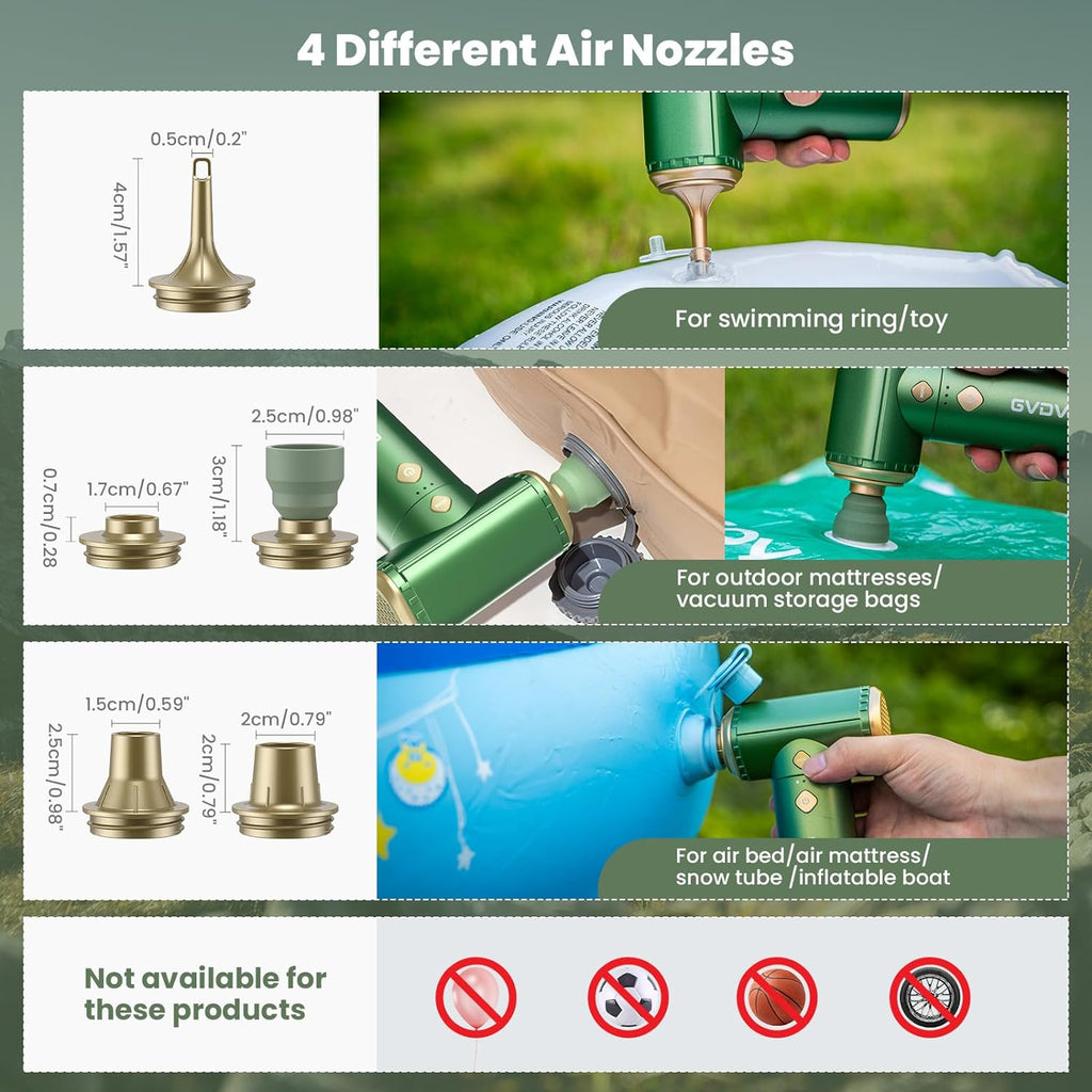 Portable Electric Air Pump with 2000mAh Battery P8600