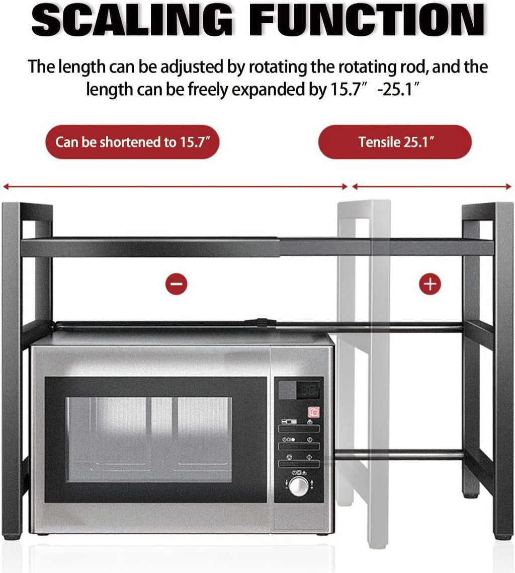 Adjustable Microwave Oven Rack Shelf, Expandable, Pack of 2 V25824
