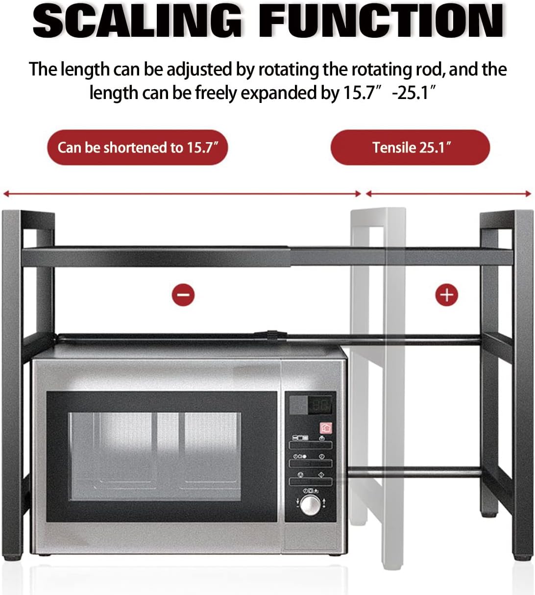 Adjustable Microwave Oven Rack Shelf, Expandable, Pack of 2 V25824