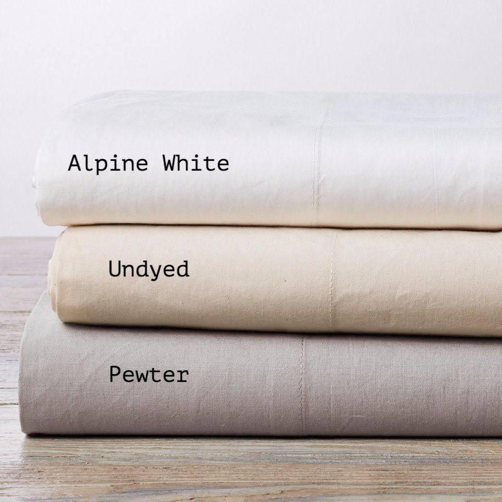 300 Percale Fitted Sheet Twin Alpine White A5249
