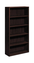 5-Shelf Mahogany Wood Bookcase G858006
