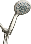 6 Spray Settings 5 inch Hand Held Shower Head, Stainless Steel Hose, Brushed Nickel Finish, Pack of 2 K445