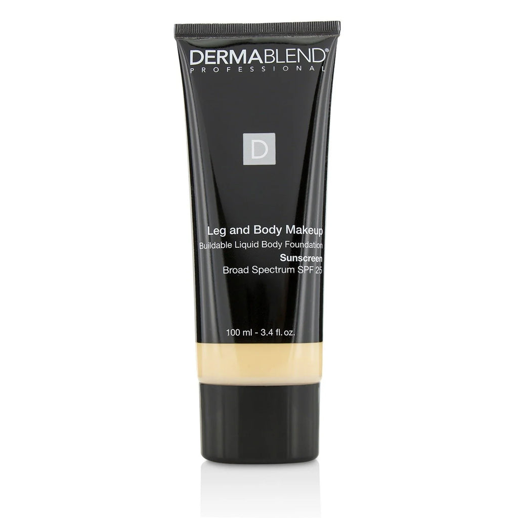 Leg and Body Make Up Liquid Body Foundation Sunscreen Broad Spectrum SPF 25 - #Deep Natural 100ml/3.4oz X6309