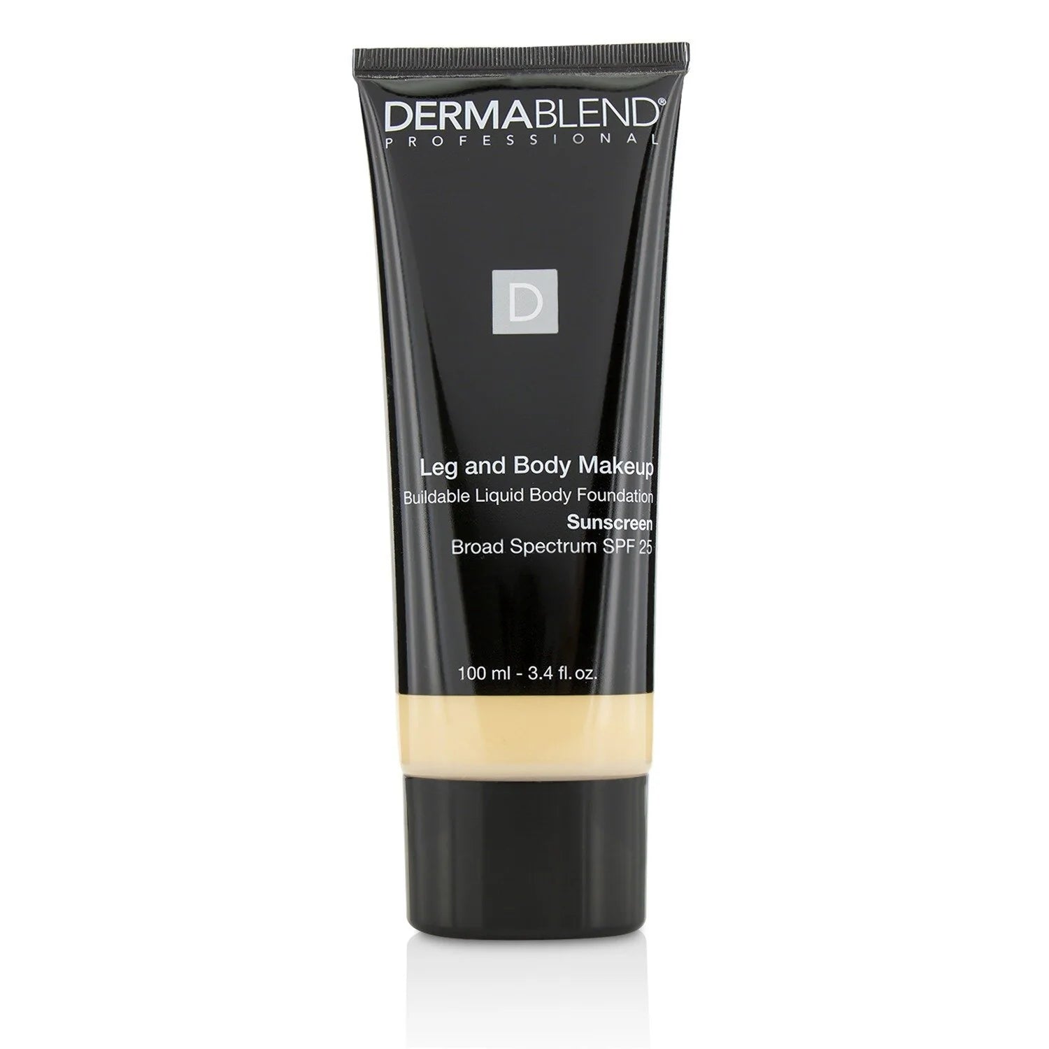 Leg and Body Make Up Liquid Body Foundation Sunscreen Broad Spectrum SPF 25 - #Deep Natural 100ml/3.4oz X6309