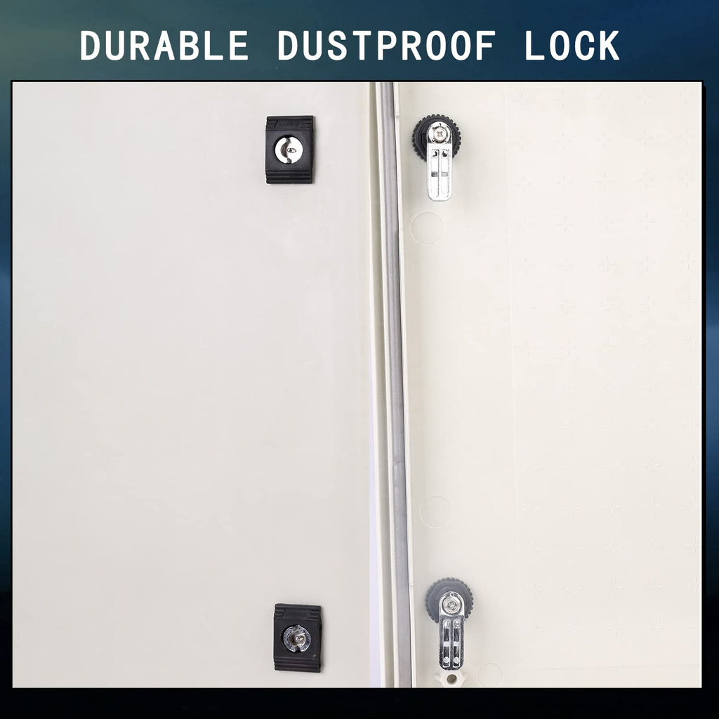 Fiberglass IP65 Wall-Mounted Electrical Enclosure with Hinges & Quarter-Turn Latches U24405