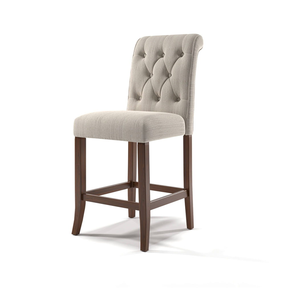 Taupe Chenille Counter Height Chair Set of 2 T4766